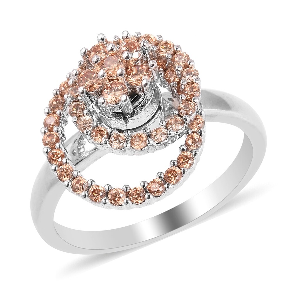 Gnzoe Fashion Jewelry Silver Plated Women Finger Rings Elegant Rhombus Z Shape Wedding Band CZ Zircon 